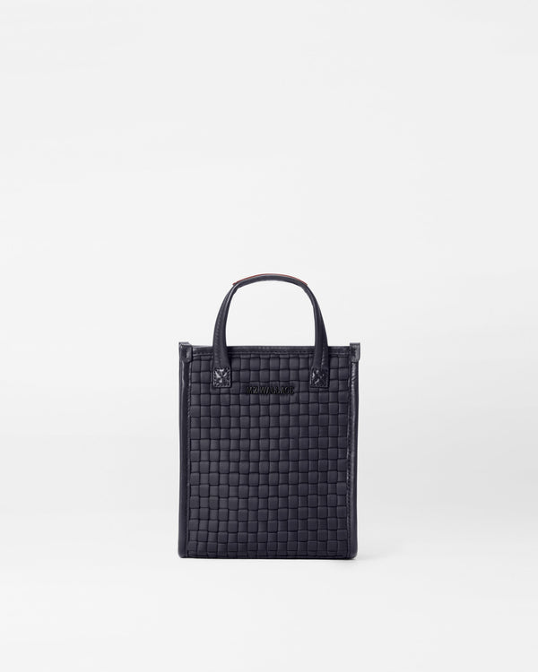 Black Woven Box Tote